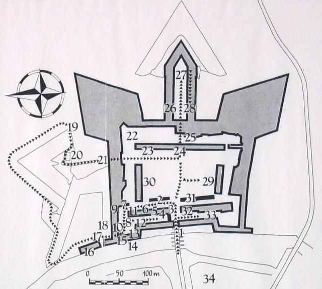 Planimetria della fortezza minore.